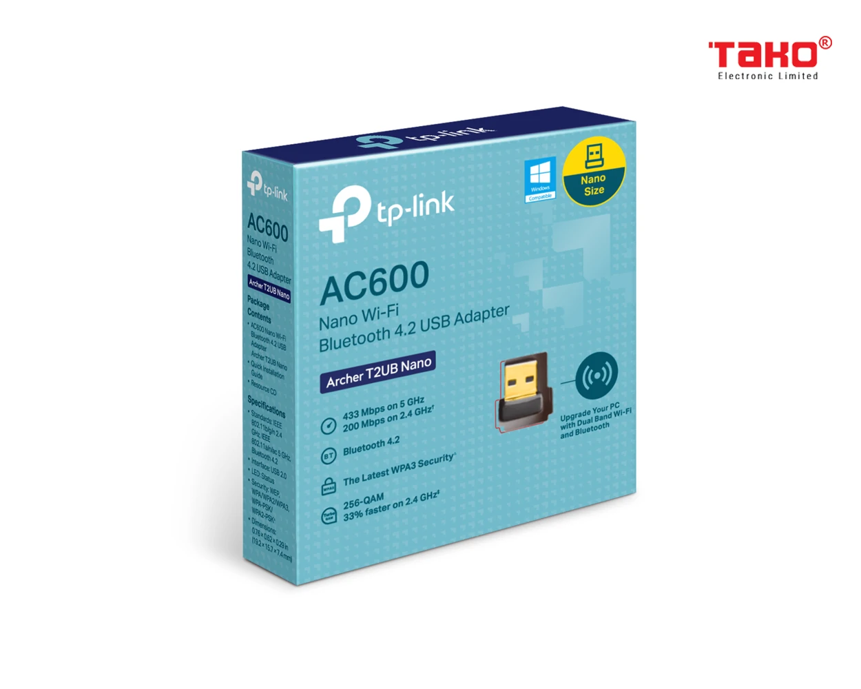 Archer T2UB Nano Bộ Chuyển Đổi USB Wi-Fi Nano Bluetooth 4.2 AC600 7