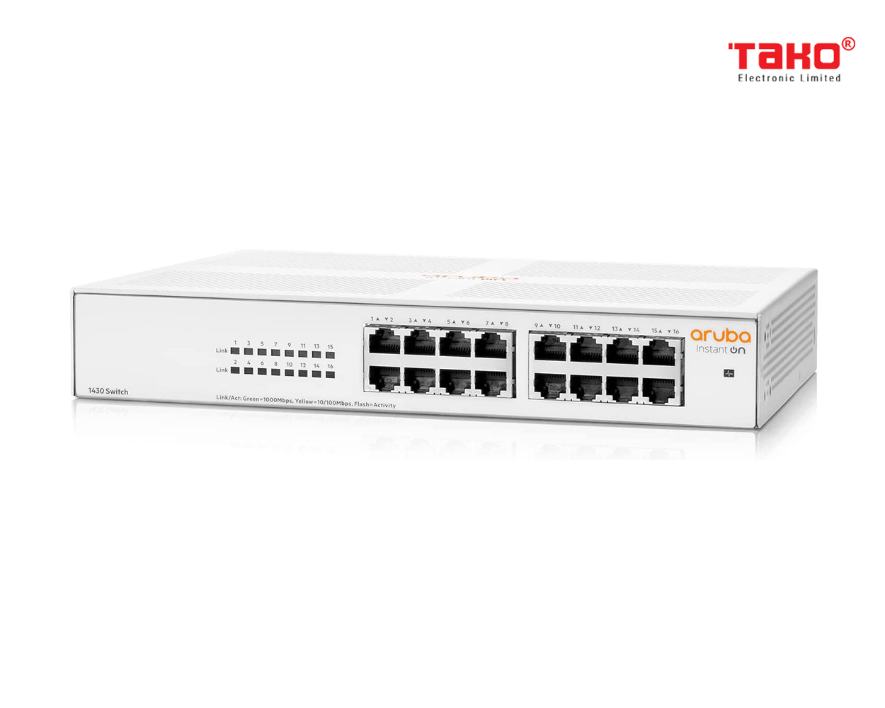 Aruba Instant On 1430 16-Port Gb Unmanaged Switch | 16x 1G Ports | Fanless | US Cord (R8R47A#ABA) 2