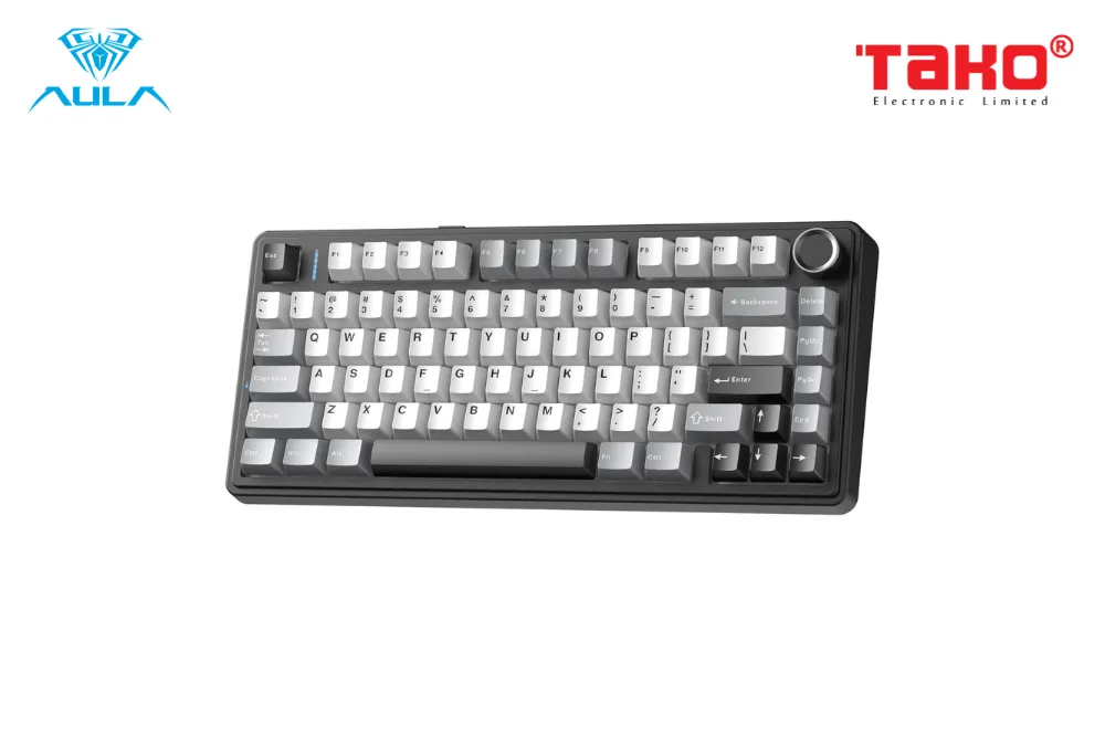 AULA F75HE (6993) BÀN PHÍM CƠ GAMING 3 MODE (Phiên bản màu Xám + Trắng + Đen/ Dragon Magnetic switch) 2