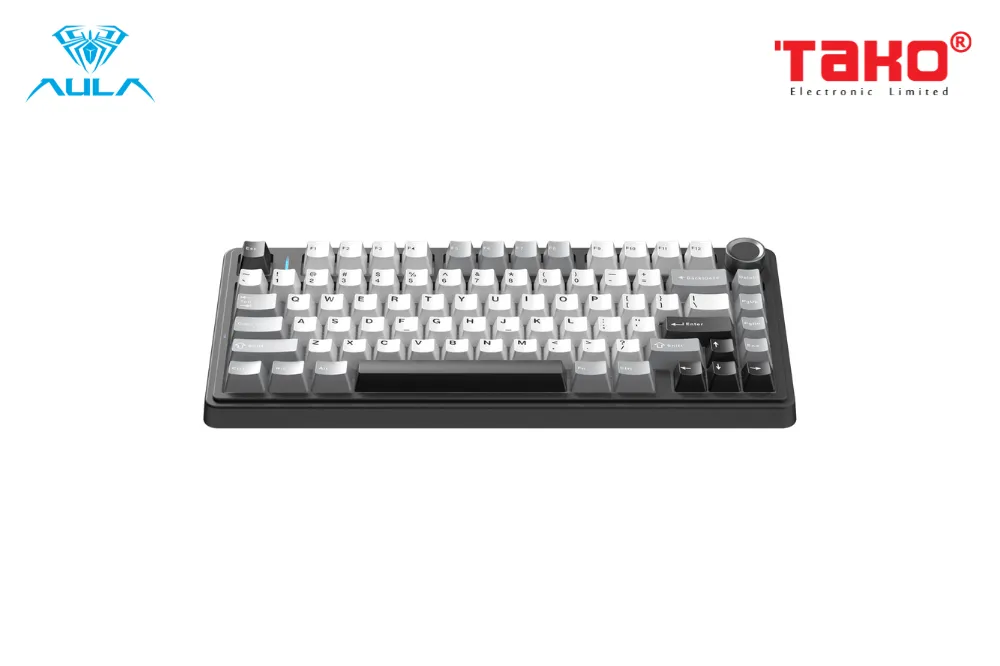 AULA F75HE (6993) BÀN PHÍM CƠ GAMING 3 MODE (Phiên bản màu Xám + Trắng + Đen/ Dragon Magnetic switch) 4