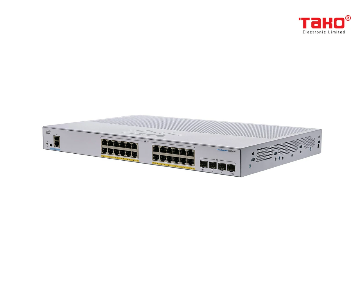 Cisco CBS250-24FP-4G 24-port 10/100/1000 Mbps PoE Layer 2 manageable web switch 4 SFP slots 2