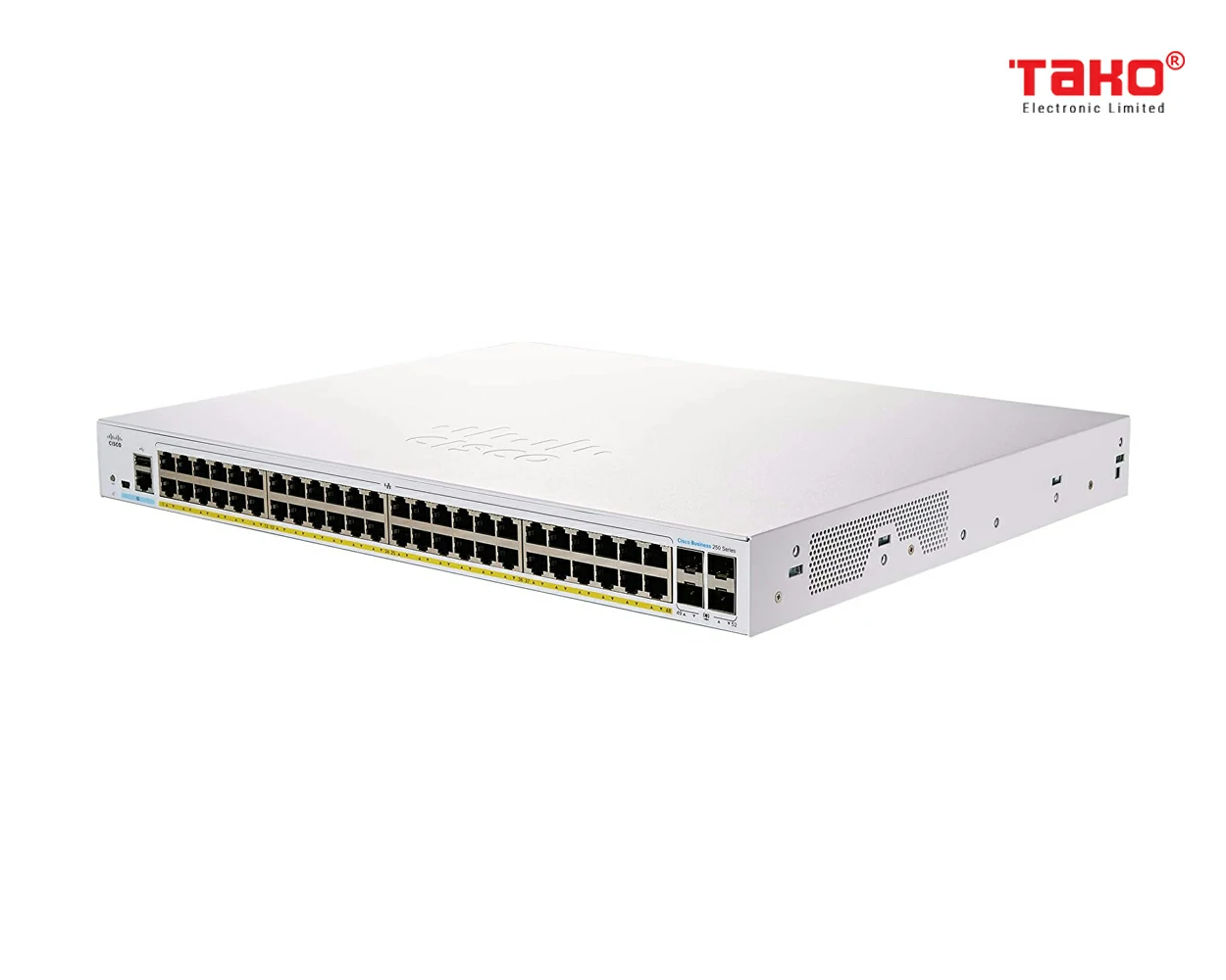 Cisco CBS250-48P-4G 48-port 10/100/1000 Mbps PoE Layer 2 manageable web switch 4 SFP slots 2