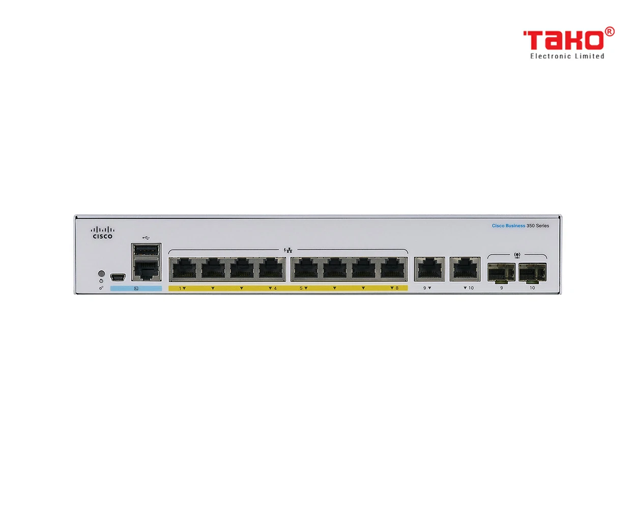 Cisco CBS350-8FP-E-2G Manageable Layer 3 web switch 8 ports PoE 10/100/1000 Mbps 2 ports combo 1 GbE/SFP 3
