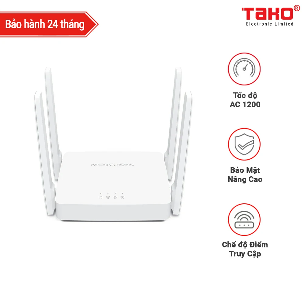 Router Mercusys AC10 băng tần kép 1167 Mbps