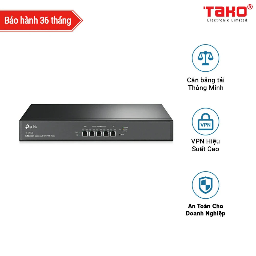 TL-ER6120 Bộ định tuyến VPN Dual-WAN Gigabit Dual-WAN