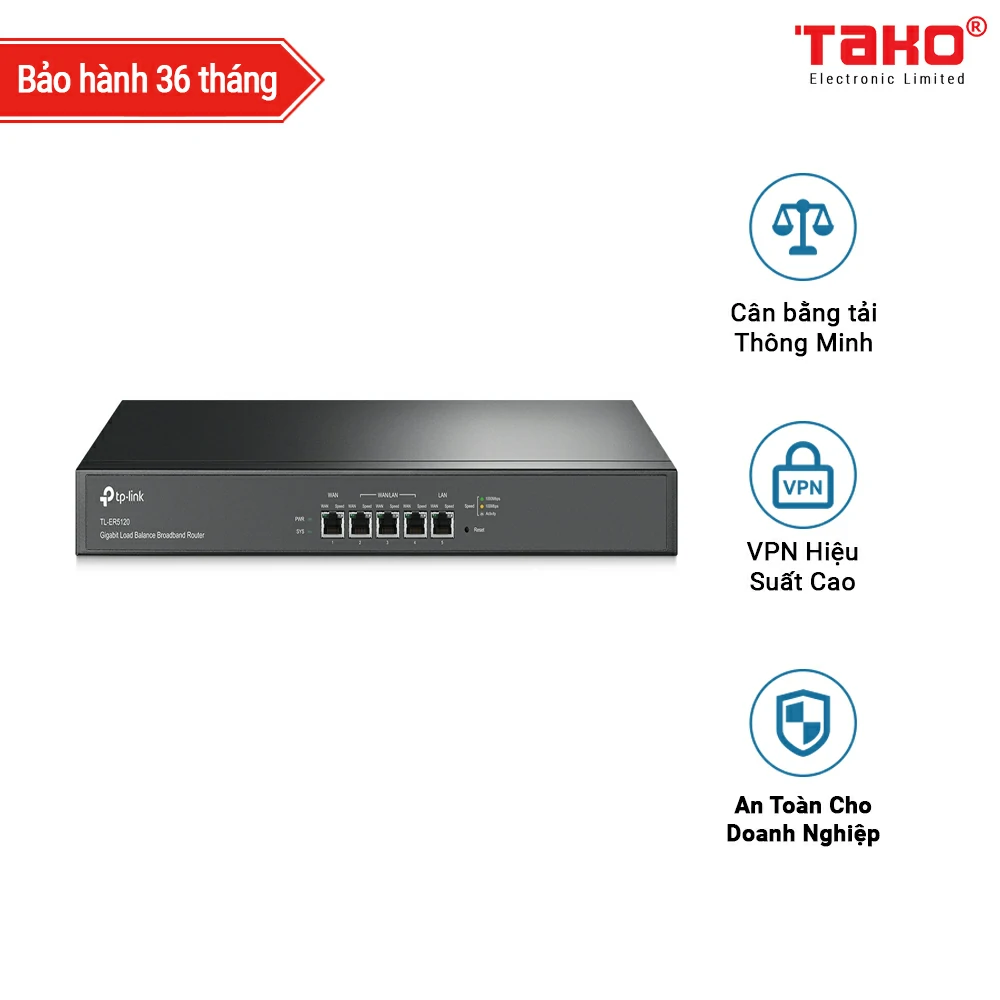 TL-ER5120-Router băng thông rộng cân bằng tải tốc độ Gigabit