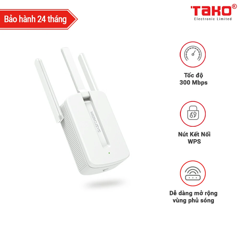 MW300RE Bộ Mở Rộng Sóng Wi-Fi Tốc Độ 300Mbps