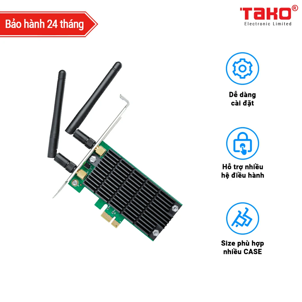 Archer T4E Bộ chuyển đổi PCI Express không dây băng tần kép AC1200