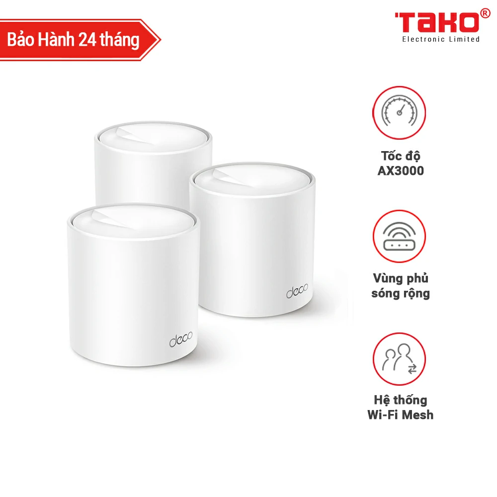 Deco X50(3-pack) Hệ thống Wi-Fi Mesh cho Gia đình AX3000