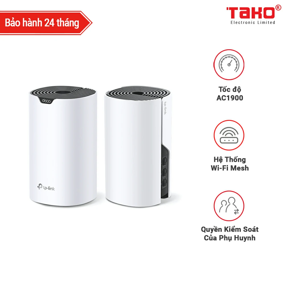 Deco S7 (2-Pack) Hệ Thống Wi-Fi Mesh Cho Gia Đình AC1900