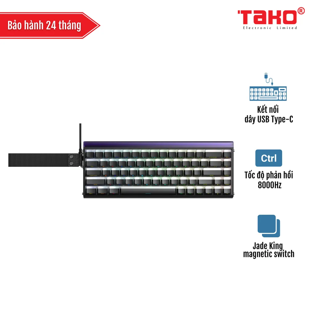 AULA HERO68HE BÀN PHÍM CƠ GAMING CÓ DÂY (Phiên bản Đen Lighthouse/ Jade King magnetic switch - Rapid trigger)