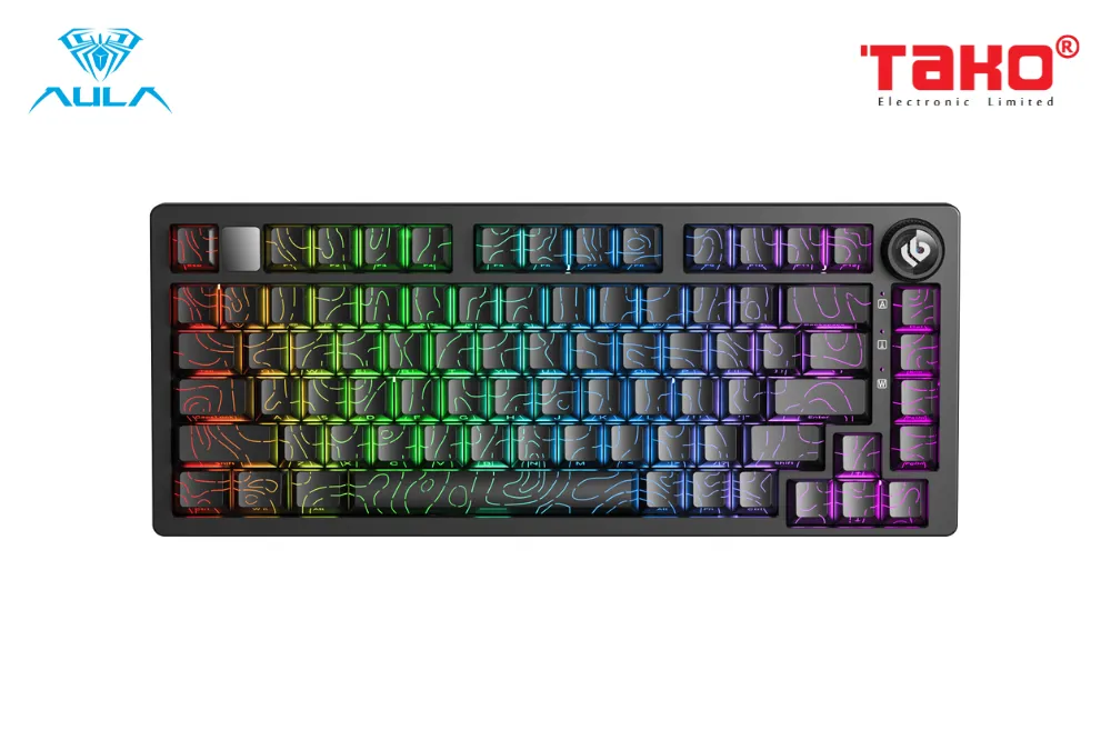 LEOBOG Hi75C PRO BÀN PHÍM CƠ GAMING 3 MODE (Phiên bản Đen contour/ Turquoise switch) 1