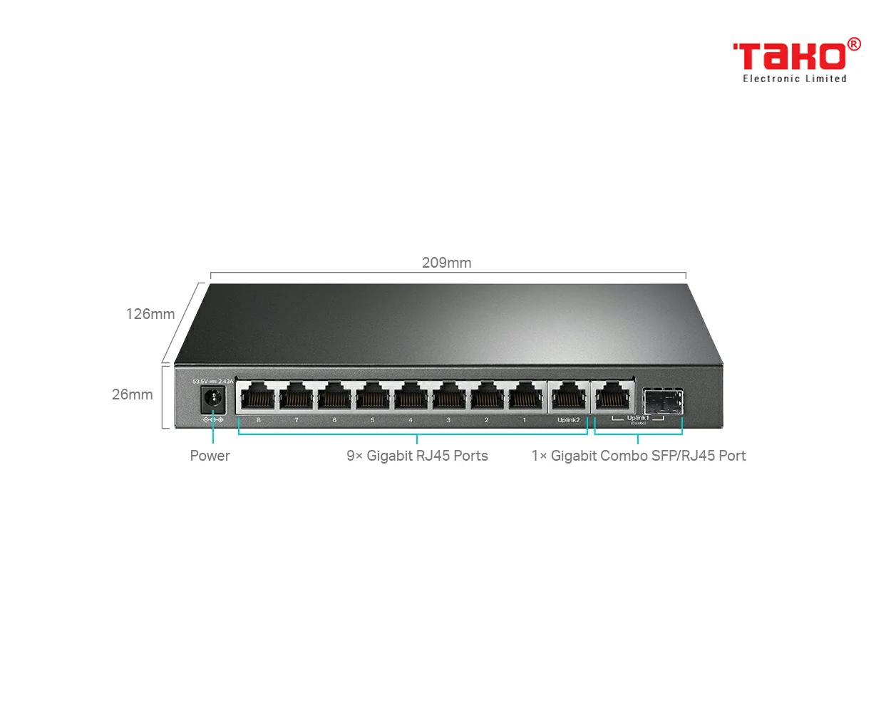 TL-SG1210MPE  Easy smart Switch Gigabit 10 cổng với PoE + 8 cổng 3