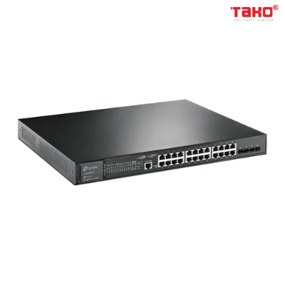 TL-SG3428XMP JetStream 24-Port Gigabit và 4-Port 10GE SFP + L2 + Managed Switch với 24-Port PoE + 2