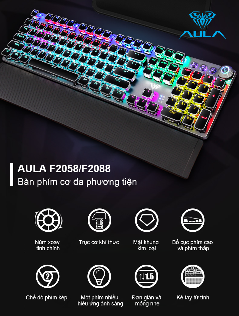 AULA F2058 BÀN PHÍM CƠ GAMING