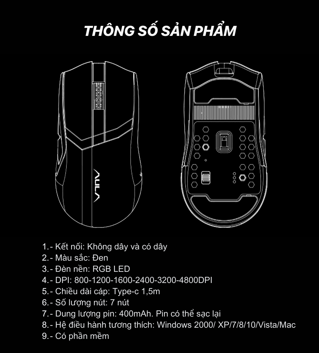 AULA F813 CHUỘT GAMING