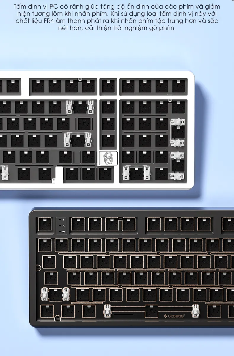 LEOBOG Hi98 BÀN PHÍM CƠ GAMING CÓ DÂY (Phiên bản Xanh+trắng+tím/ Barbie switch)