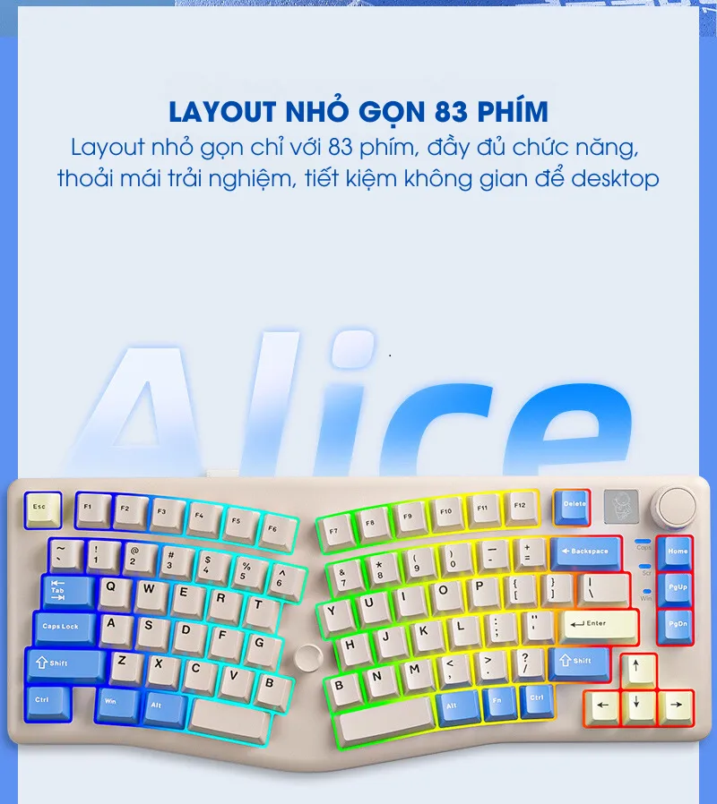 LEOBOG A75 BÀN PHÍM CƠ GAMING 3 MODE