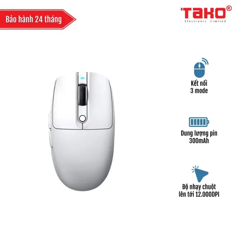 AULA V1 (7747) CHUỘT GAMING 3 MODE (Phiên bản màu Trắng)