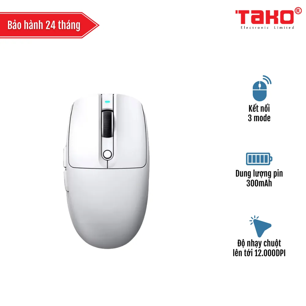 AULA V1 (7747) CHUỘT GAMING 3 MODE (Phiên bản màu Trắng)