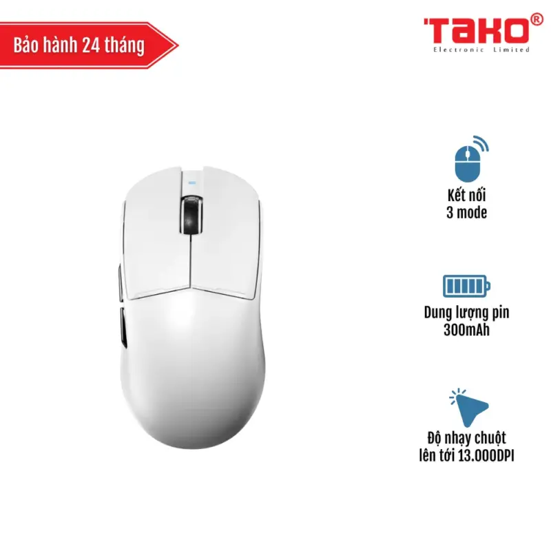 AULA V3 (7730) CHUỘT GAMING 3 MODE (Phiên bản màu Trắng)